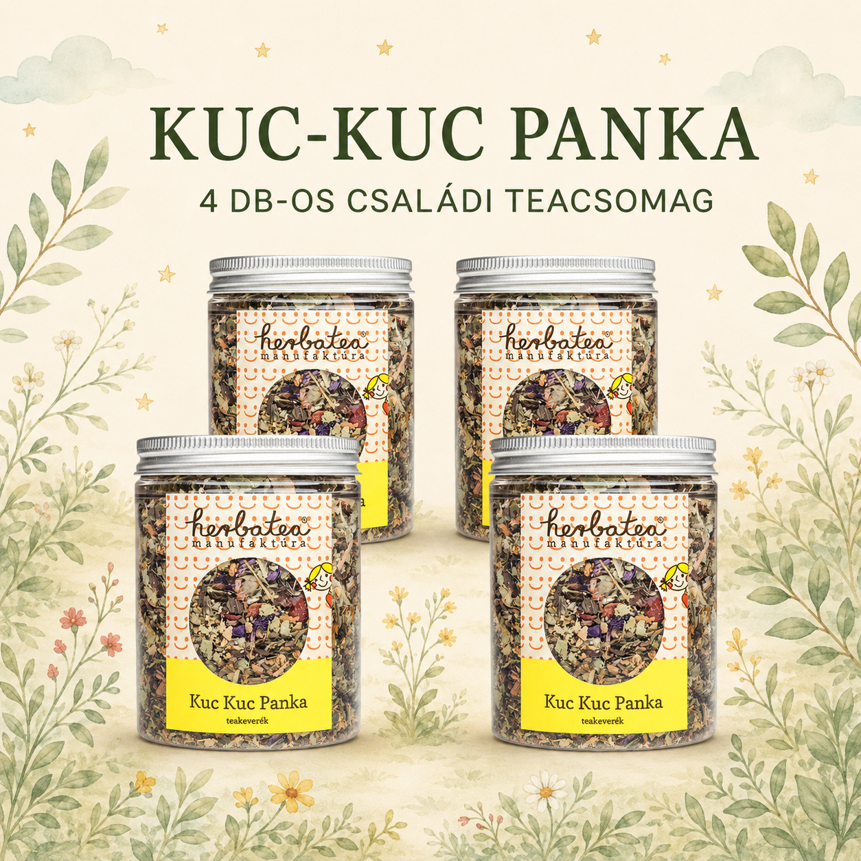 TEACSOMAG Kuc kuc PANKA tea 4db-os csomag