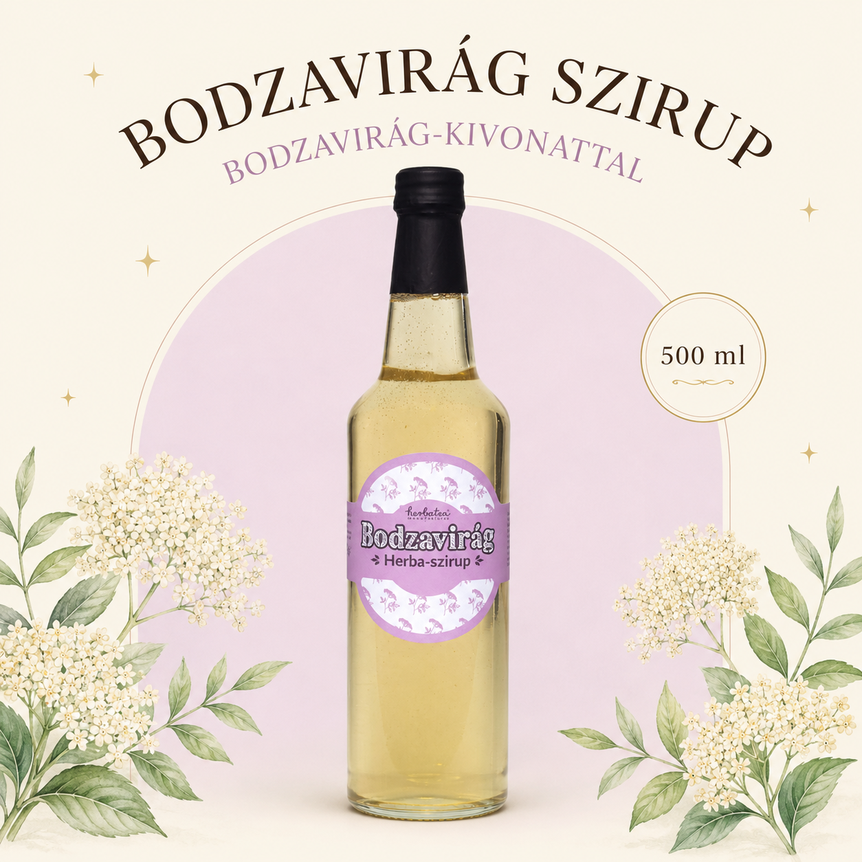 Bodzavirág szirup 500 ml