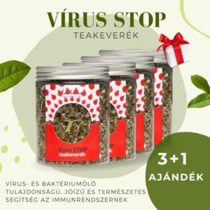 3+1 csomag Vírus Stop teakeverék 70g Bodorrózsával
