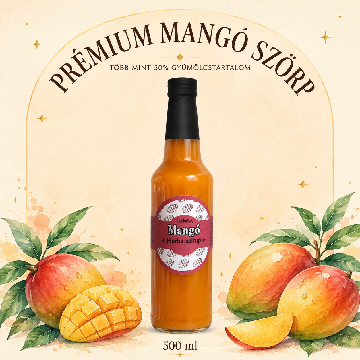 Prémium MANGÓ gyümölcs szirup 500ml