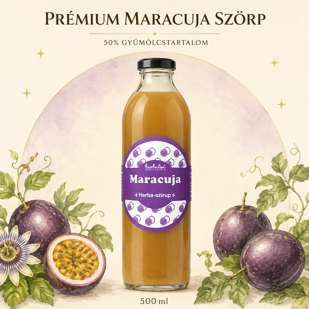 Maracuja gyümölcs szirup 50% maracujával