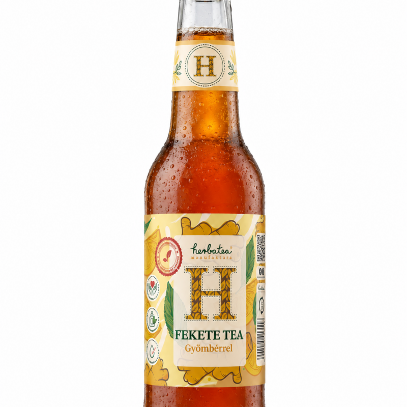 Fekete tea GYÖMBÉRREL – 330 ml Ready-to-Drink ICE TEA