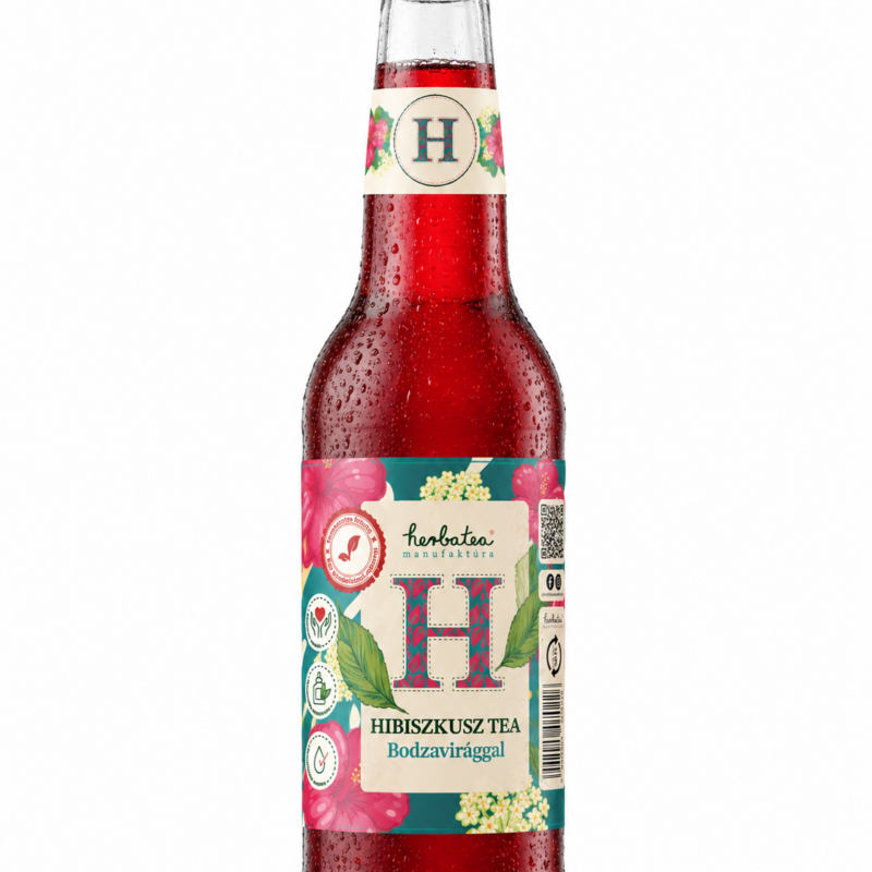 Hibiszkusz tea bodzavirággal 330ml Ready-to-Drink ICE TEA